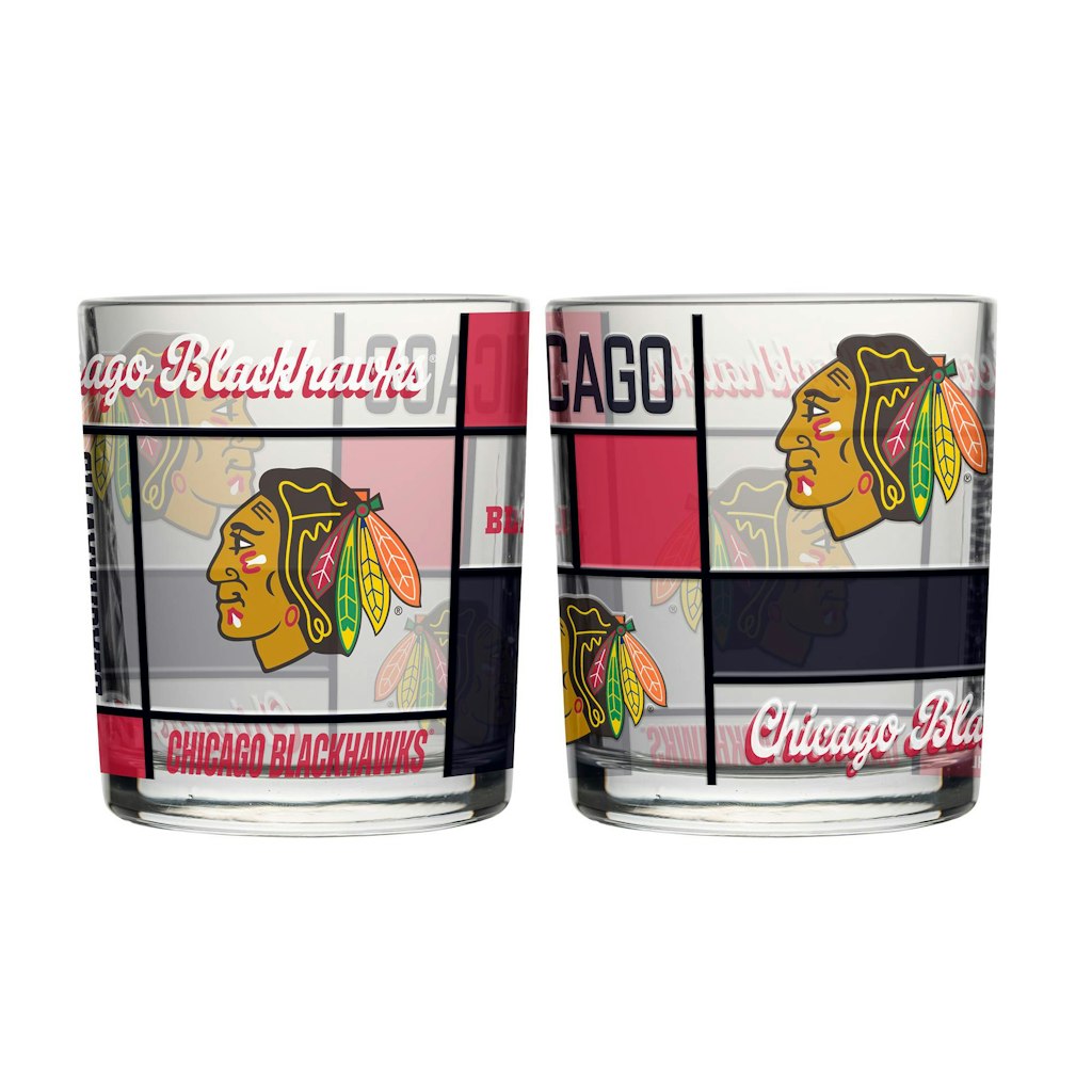 Chicago Blackhawks 12oz. Rocks Glass 2-Pack: $44.99