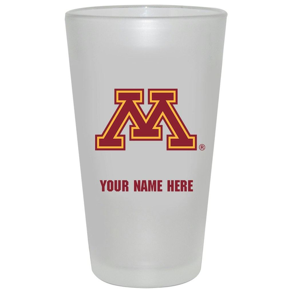Minnesota Golden Gophers 16oz. Personalized Frosted Pint Glass: $39.99