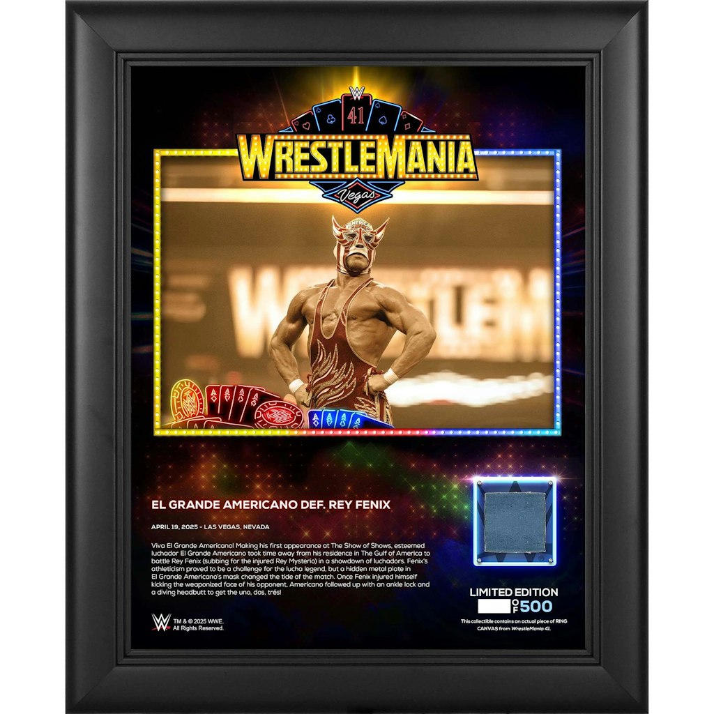 El Grande Americano WWE WrestleMania 41 Night 1 Framed Collage: $69.99