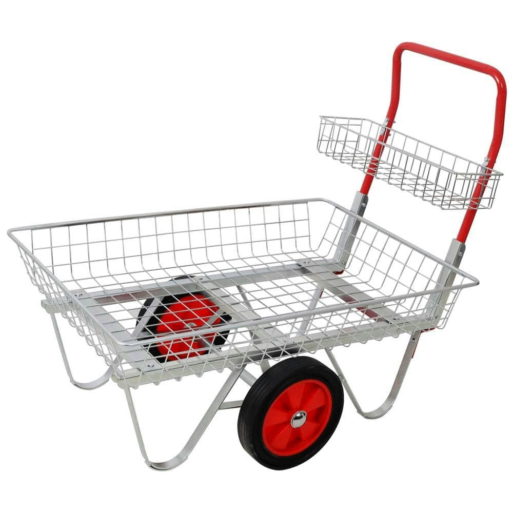 Silver Steel Heavy Duty Garden Utility Cart: $185.20 Silver Steel Heavy Duty Garden Utility Cart: $185.20
