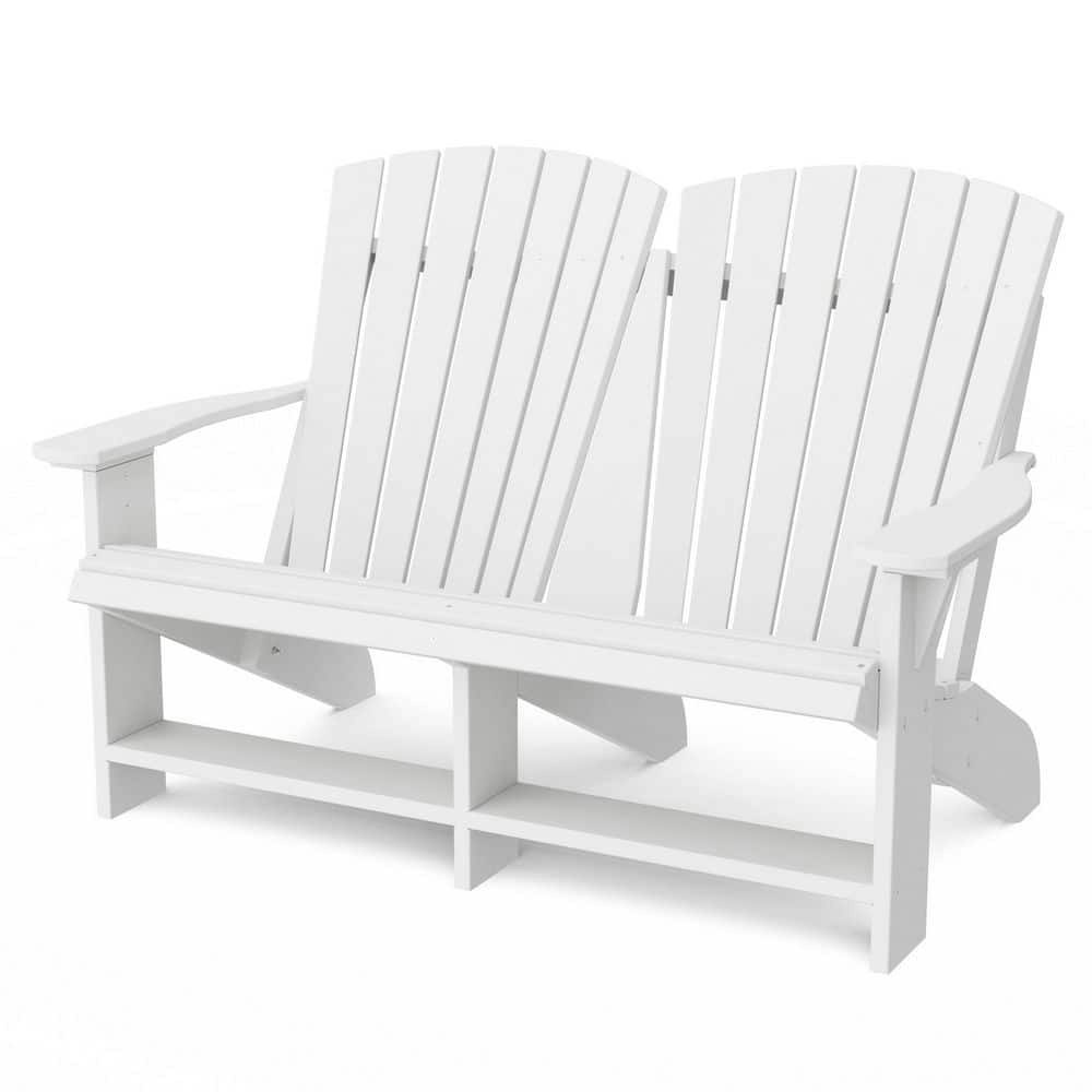 Heritage HDPE Plastic Double Adirondack Chair: $689