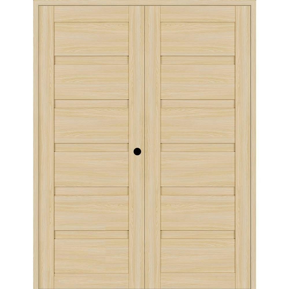 Louver 48-inch x 95.25-inch Loire Ash Composite Left-Active Double Prehung Interior Door: $1,234.83