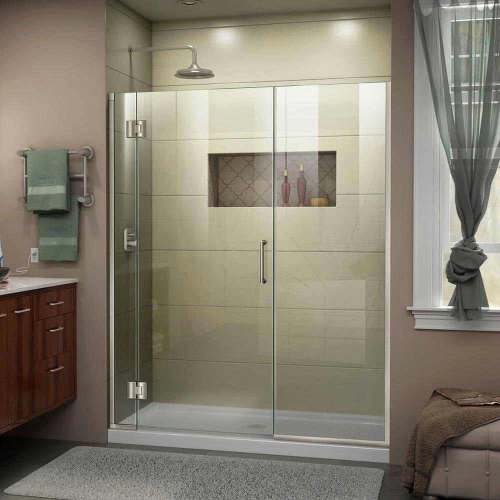 DreamLine Unidoor-X 62-Inch x 72-Inch Frameless Hinged Shower Door: $1,159.99
