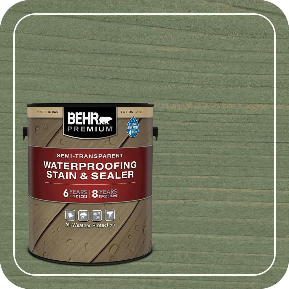 1-Gallon Sea Foam Semi-Transparent Exterior Wood Stain and Sealer: $48.98