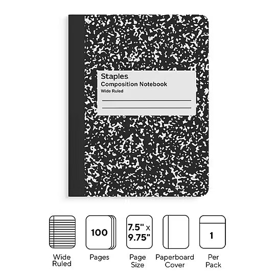 Staples Back to School Notebooks Sale: From 35 cents