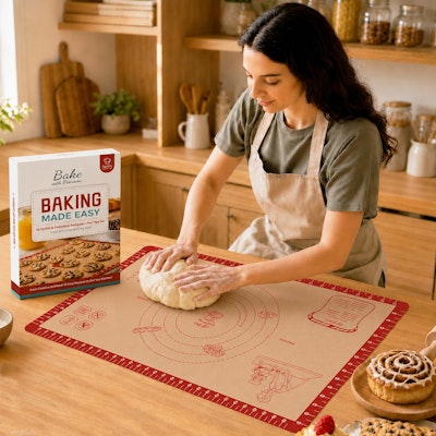 Silicone Baking Mat w/ Recipes for $6 + free shipping w/ Prime