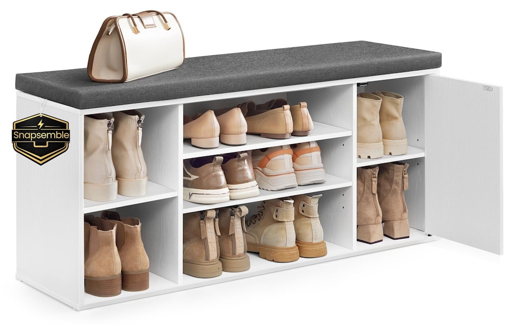 Songmics 41" Wide Entryway Shoe Storage Bench: $56