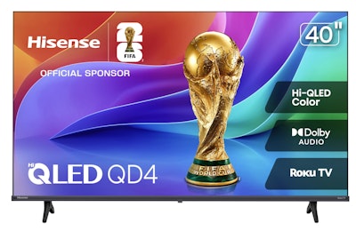 Hisense QD4SR Series 40" FHD QLED Smart Roku TV for $150 + free shipping