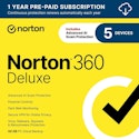 Norton 360 Deluxe Antivirus Software 5-User 1-Year Subscription for $13