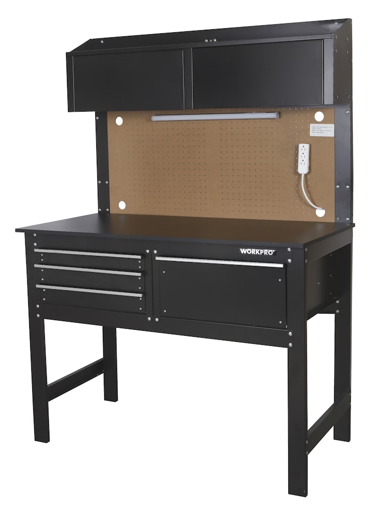 WorkPro 2-in-1 48" Workbench & Cabinet Combo w/ Light: $92
