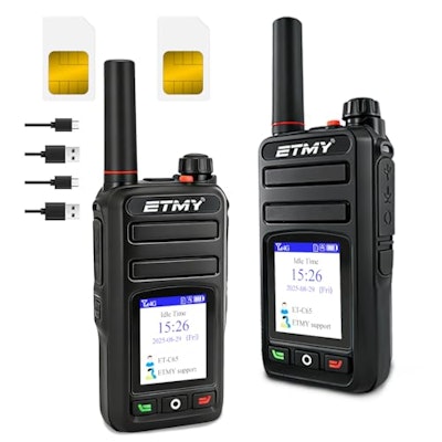 Etmy C65 4G LTE PoC Walkie Talkie 2-Pack for $88 + free shipping