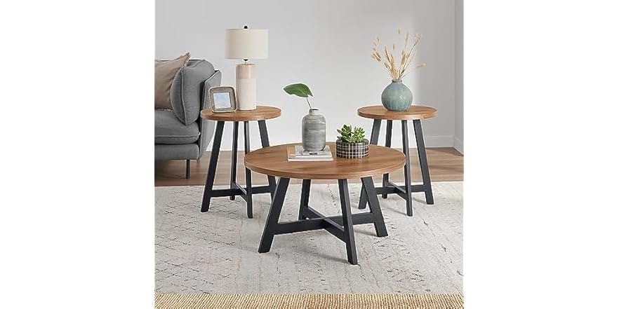 Alaterre Furniture 3-Piece Coffee Table Set: $57