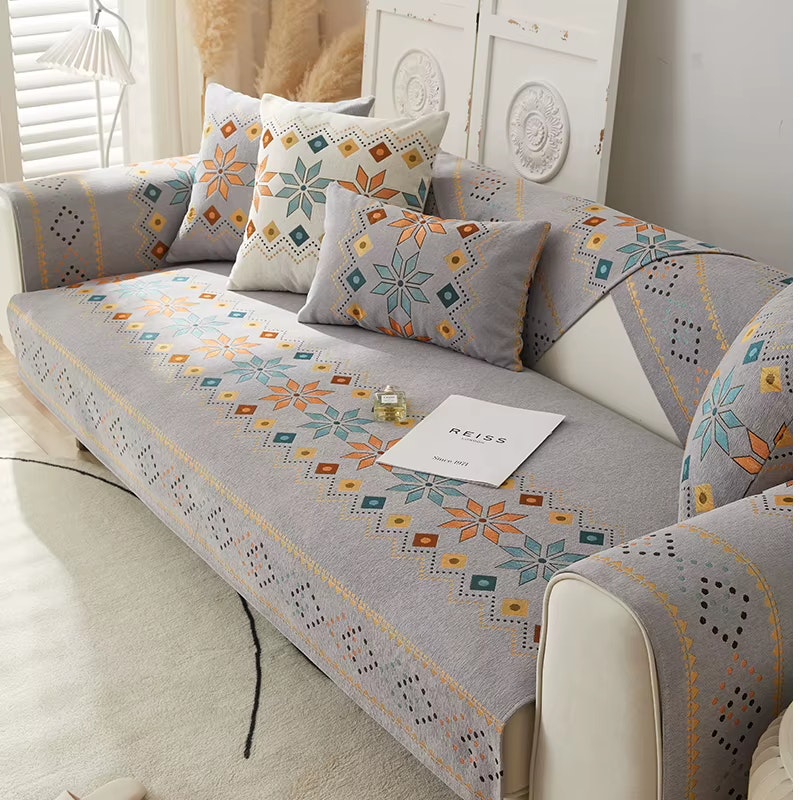Chenille Printed Sofa Cushion Cover: From $1.85