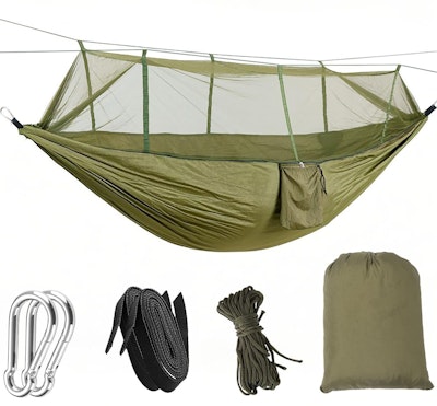 Camping Hammock w/ Mosquito Net for $13 + free shipping w/ $25