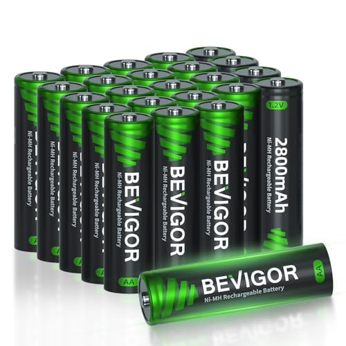 Bevigor 2,800mAh AA NiMH Rechargeable Batteries 24-Pack: $13.99