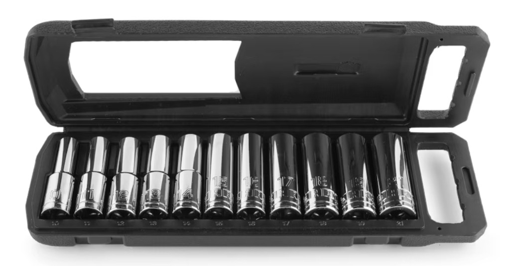 Hart 11-Piece 1/2" Drive Metric Deep Socket Set: $17