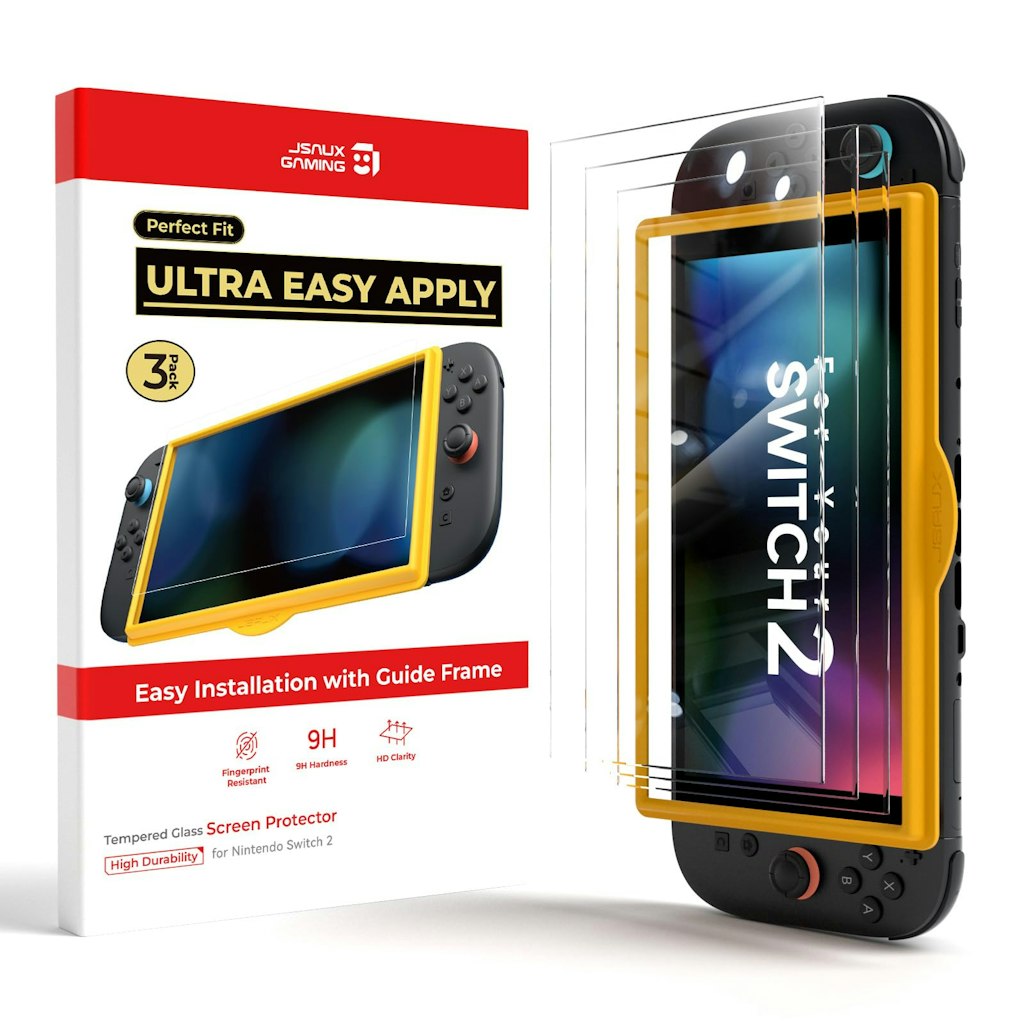 JSAUX 3-Pack Ultra HD Screen Protector for Nintendo Switch 2: $7.10