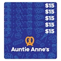 Auntie Anne's Five $15 E-Gift Cards ($75 Value) for $60 + email delivery