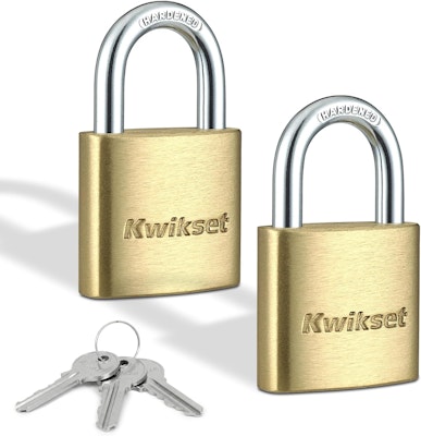 Kwikset Brass Padlock 2-Pack for $11 + free shipping w/ Prime
