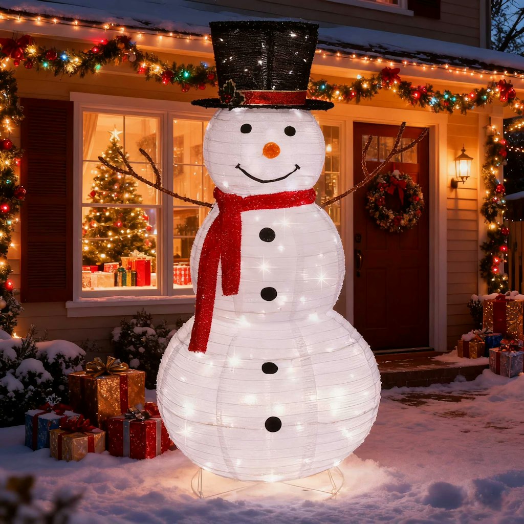 Zimtown LED Lighted Snowman w/ 180 LED Lights: $45
