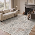 Bungalow Rose 6' x 9' Roehit Oriental Performance Machine Washable Area Rug for $89 + free shipping