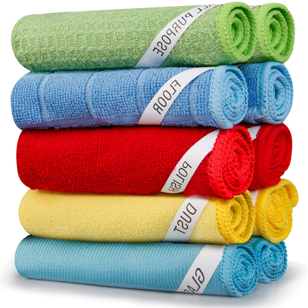 Microfiber Cleaning Cloths 10-Pack: $7.99