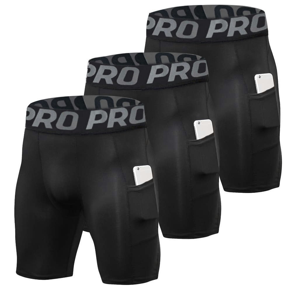 Yushow Men's Compression Shorts 3-Pack: $19.99