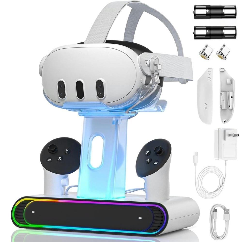 Meta Quest 3 and Quest 3S VR Charging Dock with 2 Rechargeable Batteries: $43.73 Meta Quest 3 and Quest 3S VR Charging Dock with 2 Rechargeable Batteries: $43.73