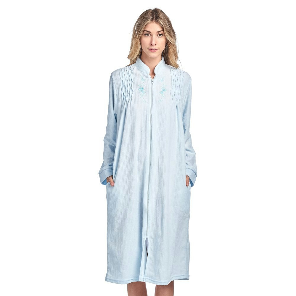 Casual Nights Women's Zipper Front Jacquard Terry Fleece Robe: $32.29 Casual Nights Women's Zipper Front Jacquard Terry Fleece Robe: $32.29