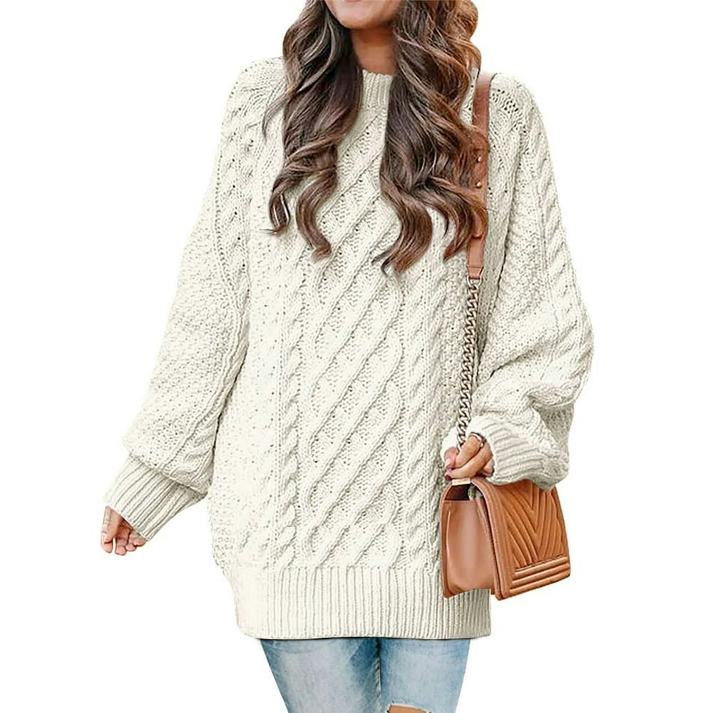 Moshu Oversized Cable Knit Chunky Pullover Sweater: $21.99 Moshu Oversized Cable Knit Chunky Pullover Sweater: $21.99