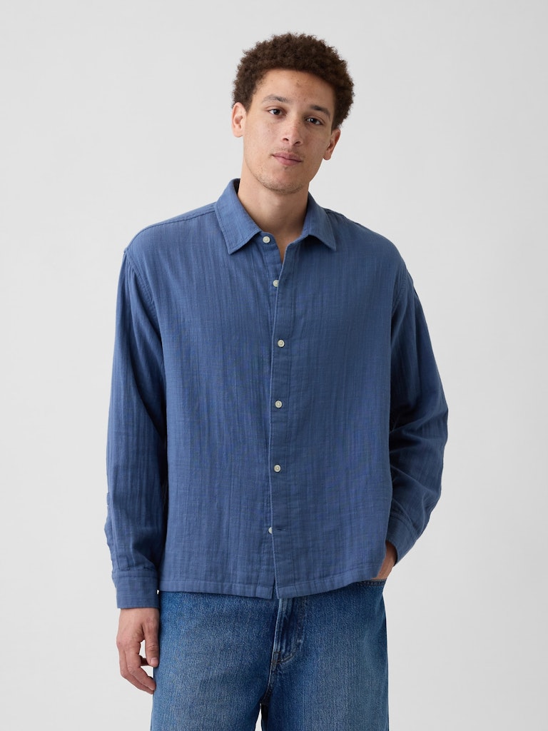Boxy Fit Gauze Shirt: $35.99 Boxy Fit Gauze Shirt: $35.99