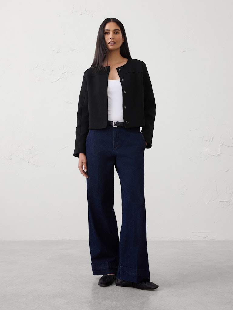 Weekender Cropped Cocoon Jacket: $56 Weekender Cropped Cocoon Jacket: $56