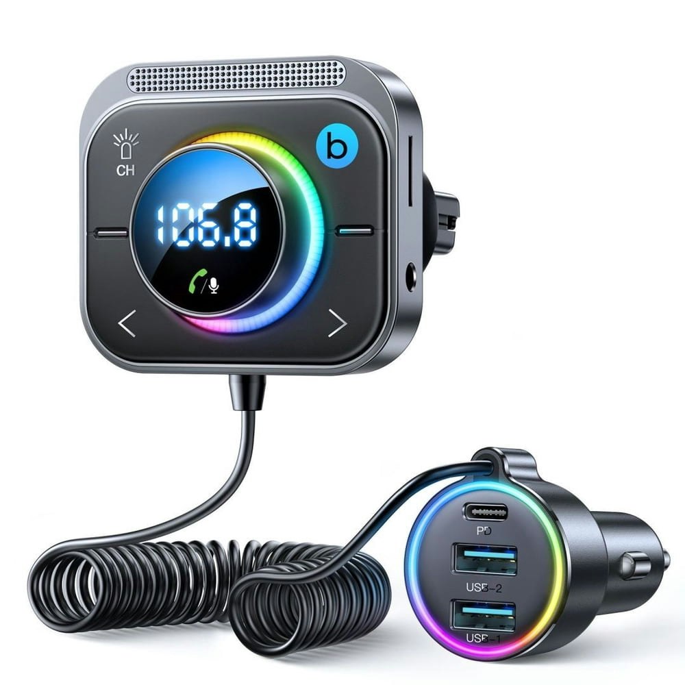 Joyroom Bluetooth Car FM Transmitter and USB Charger: $18.79