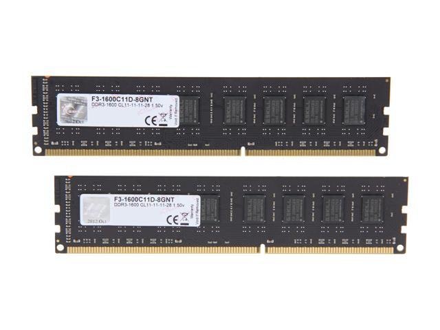 G.Skill Value 8GB DDR3 1600 Desktop Memory 2-Pack: $52.92 G.Skill Value 8GB DDR3 1600 Desktop Memory 2-Pack: $52.92