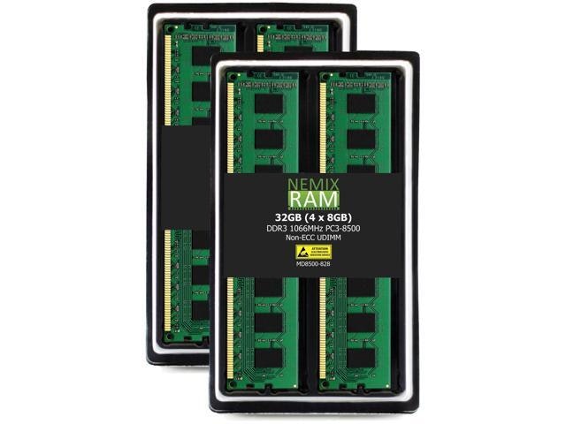 Nemix RAM 32GB 1066MHz DDR3 UDIMM Desktop Memory Kit: $87.89 Nemix RAM 32GB 1066MHz DDR3 UDIMM Desktop Memory Kit: $87.89