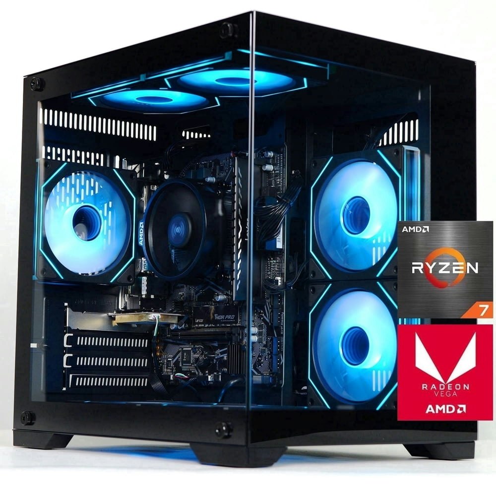 Icewolf Ryzen 7 5700G Gaming Desktop PC 16GB RAM 1TB SSD: $699