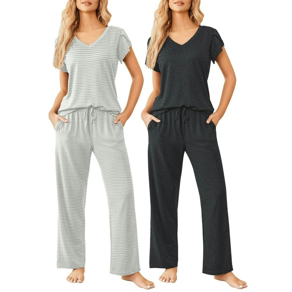 Avidlove Women's Short Sleeve Pajama Lounge Set 2-Pack: $26.99 Avidlove Women's Short Sleeve Pajama Lounge Set 2-Pack: $26.99