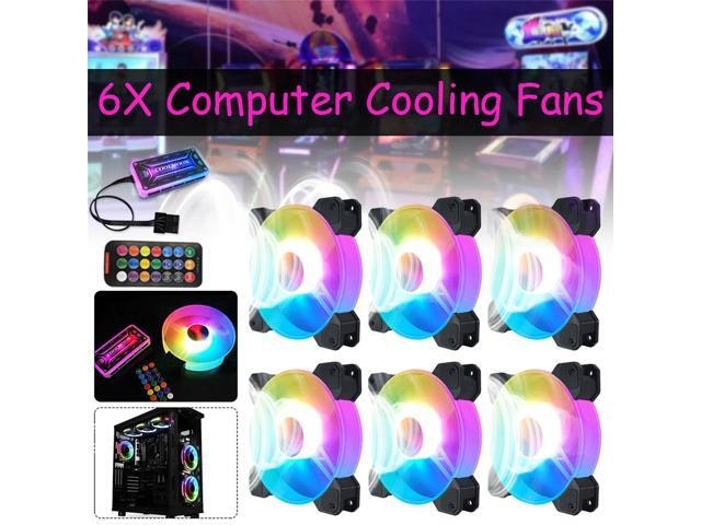 120mm RGB LED PC Cooling Fan 6-Pack with Controller: $58.24