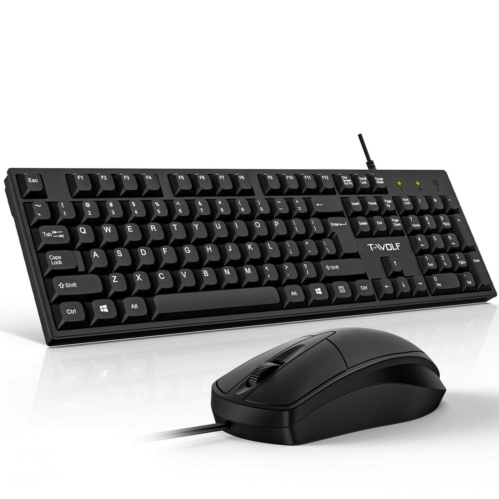 Wired Full-Size Keyboard and Mouse Combo: $14.39 Wired Full-Size Keyboard and Mouse Combo: $14.39