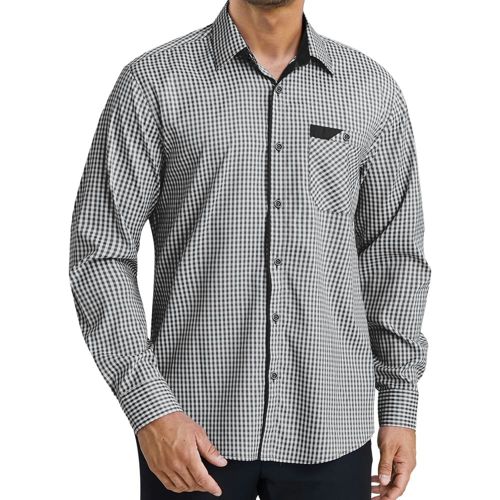 Men's Plaid Long Sleeve Button Down Shirt: $17.98 Men's Plaid Long Sleeve Button Down Shirt: $17.98