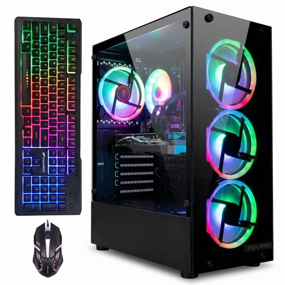 Stgaubron Gaming Desktop I7-4770 RTX 2060 16GB RAM 512GB SSD: $539.99