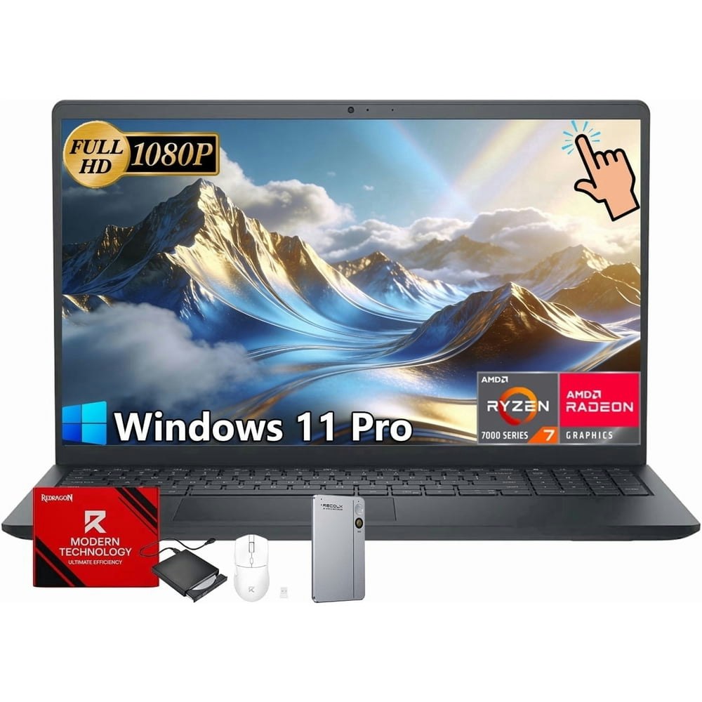 Dell 15 Business Laptop 15.6" FHD Touchscreen AMD Ryzen 7 16GB RAM 512GB SSD Windows 11 Pro: $799.89 Dell 15 Business Laptop 15.6" FHD Touchscreen AMD Ryzen 7 16GB RAM 512GB SSD Windows 11 Pro: $799.89