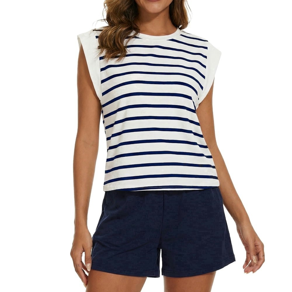 Gingprous Women's 2-Piece Striped Lounge Set: $19.69 Gingprous Women's 2-Piece Striped Lounge Set: $19.69