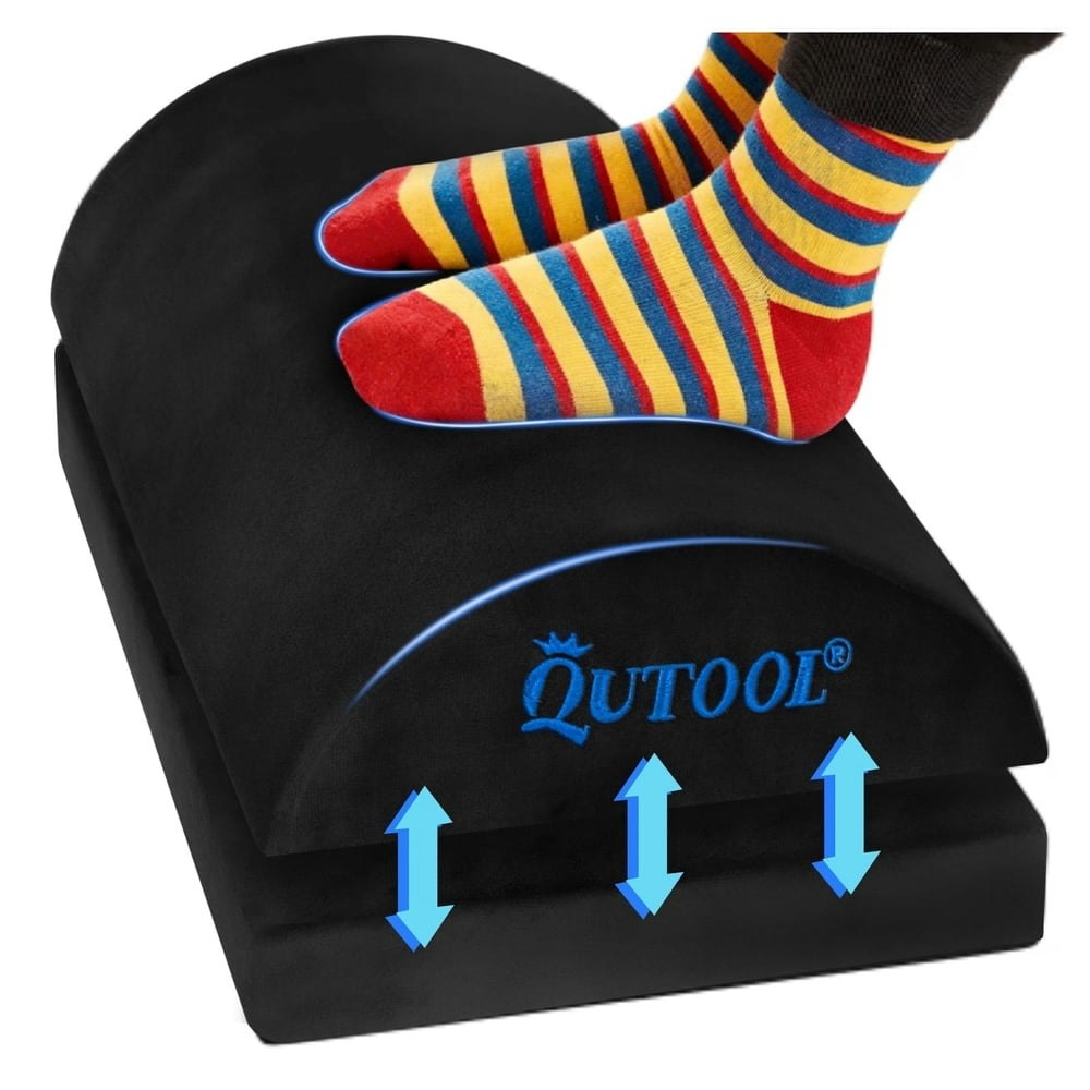 Qutool Memory Foam Under Desk Footrest: $22.12