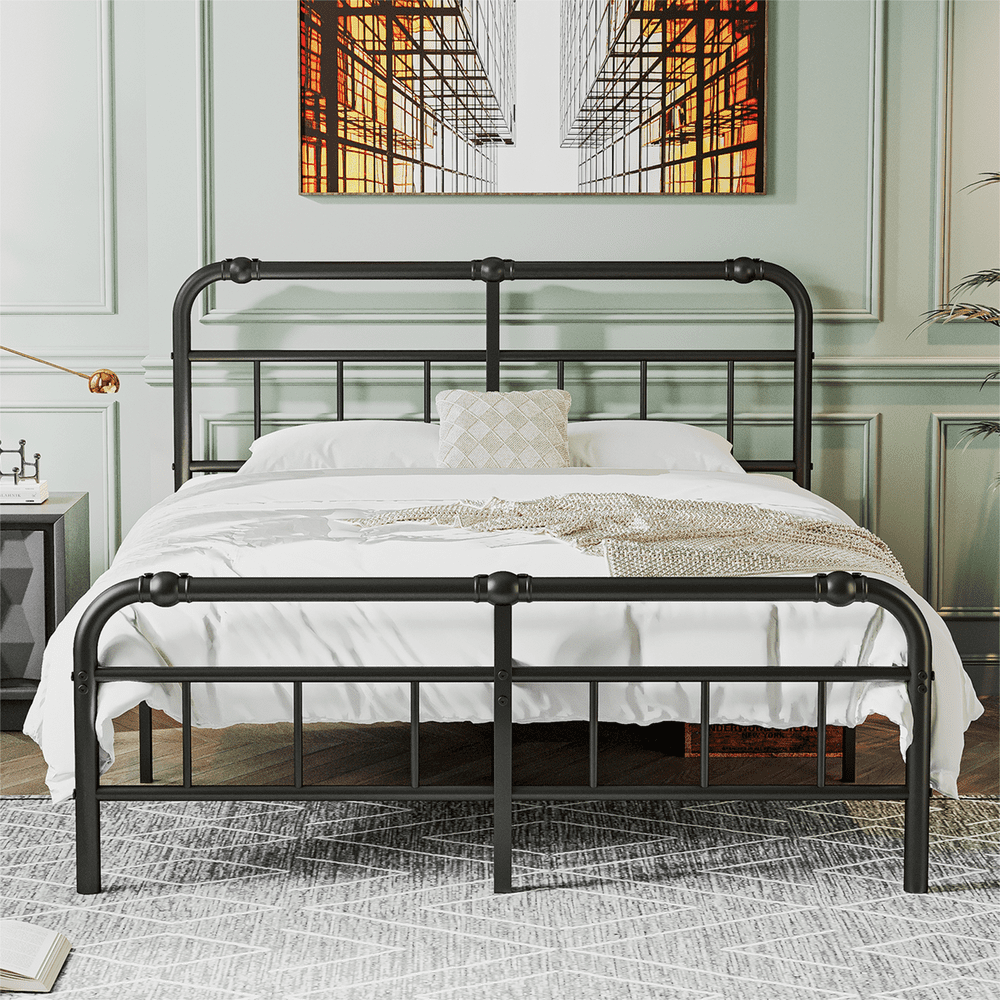 Qftime 14-inch King Metal Platform Bed Frame with Headboard and Footboard: $171 Qftime 14-inch King Metal Platform Bed Frame with Headboard and Footboard: $171