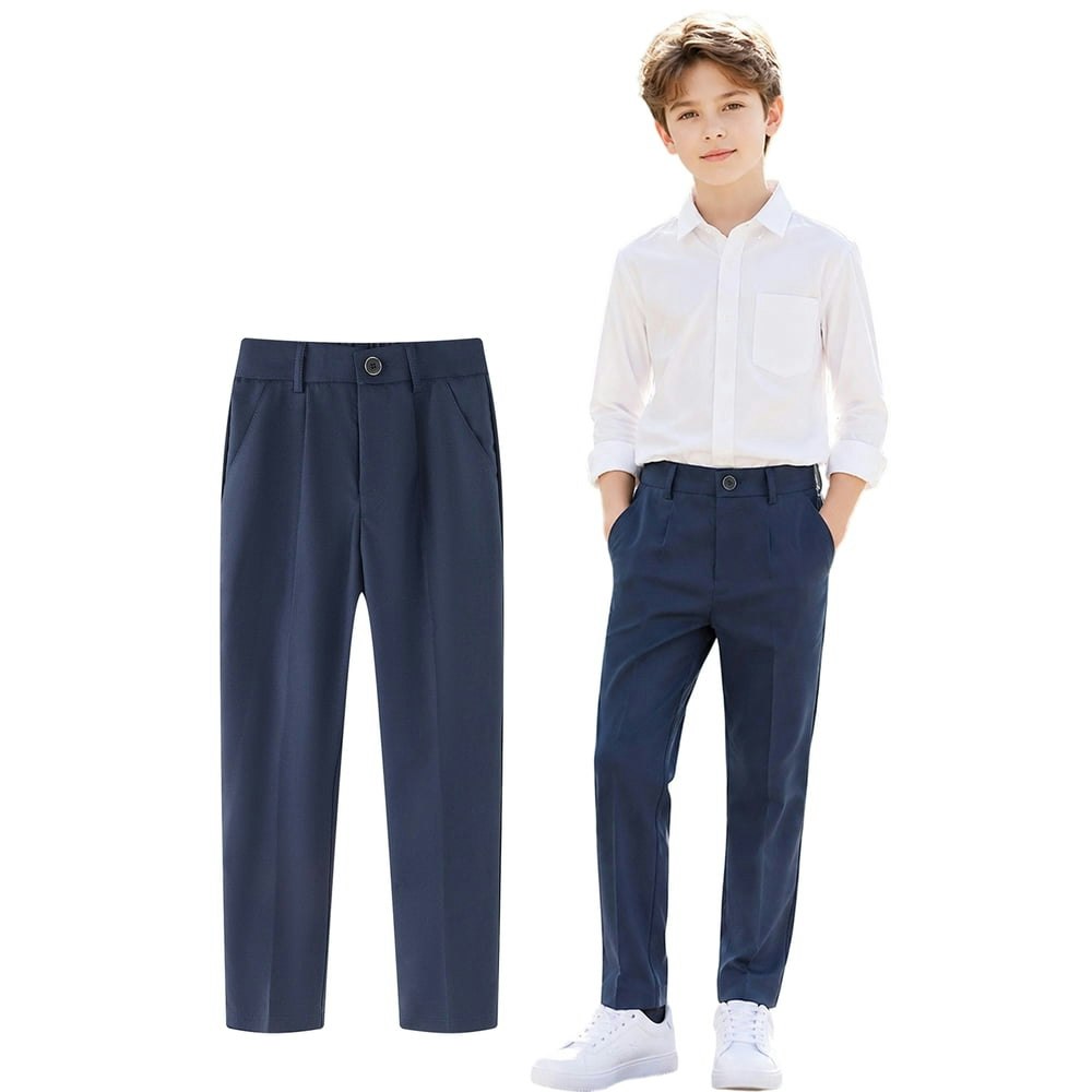 Hileelang Kids' School Uniform Dress Slacks: $13.89