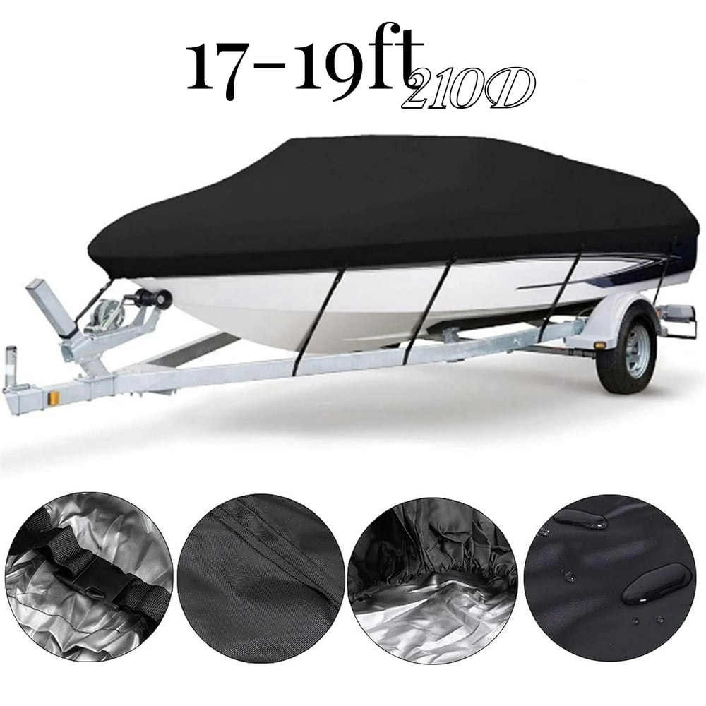 Waterproof 17-19ft V-Hull Trailerable Boat Cover: $39.49
