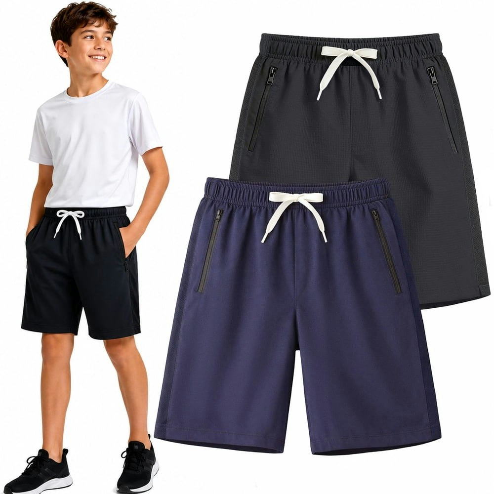 Hileelang Boys Quick Dry Athletic Shorts 2-Pack: $17.99