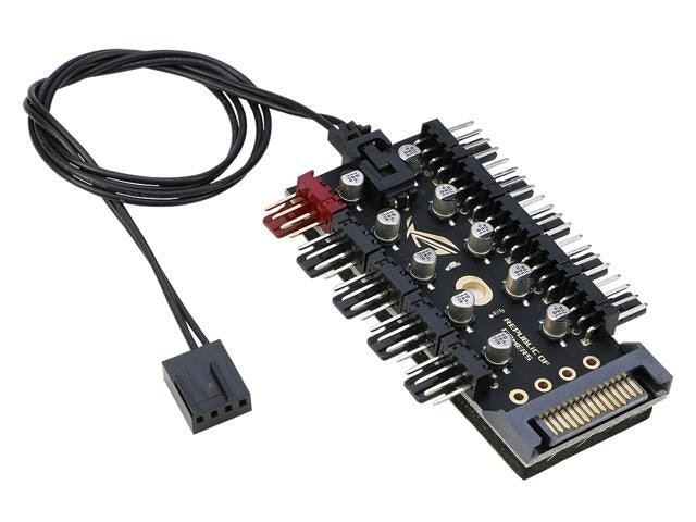 Riitop 10-Port PWM RGB Fan Hub: $13.99 Riitop 10-Port PWM RGB Fan Hub: $13.99