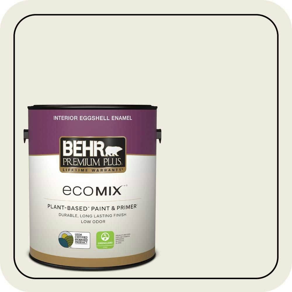 Silver Leaf Eggshell Plant-Based Interior Paint and Primer 1-Gallon: $41.98